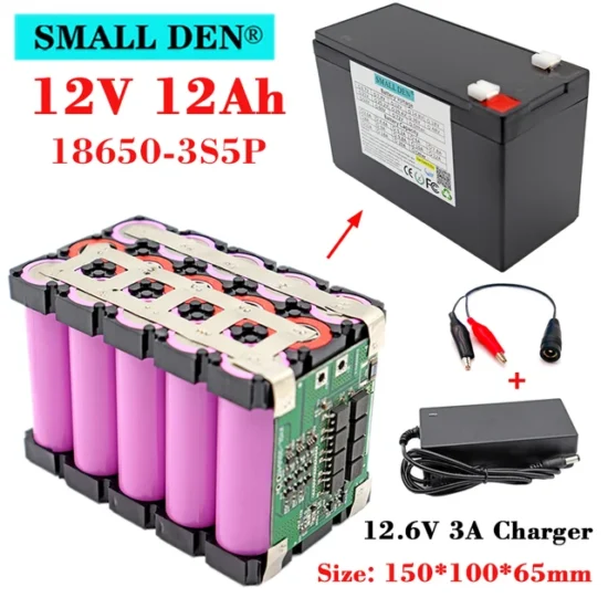 18650 battery box 12V7ah lithium battery box 3S40A protection board